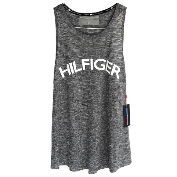 Tommy Hilfiger Sport Mesh Racerback Tunic Tank Top - Picture 15 of 15